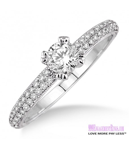 Diamond Engagement Ring LM-1133-WG 1/2 Carat