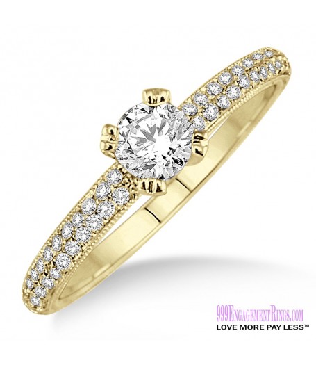 Diamond Engagement Ring LM-1133-YG 1/2 Carat