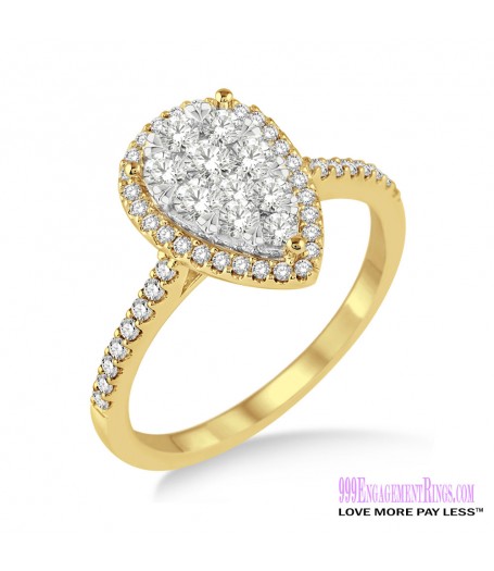 Diamond Engagement Ring  LM-1101-YG 1/2 Carat