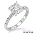 Diamond Engagement Ring LM-1102-WG 3/4 Carat
