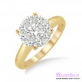 Diamond Engagement Ring LM-1103-YG 3/4 Carat