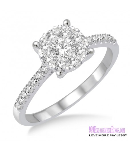 Diamond Engagement Ring LM-1107-WG 5/8 Carat