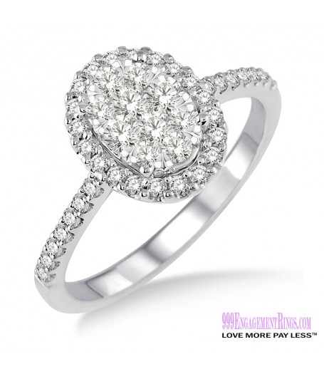 Diamond Engagement Ring LM-1110-WG 3/4 Carat