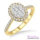 Diamond Engagement Ring LM-1110-YG 3/4 Carat