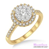Diamond Engagement Ring LM-1114-YG 3/4 Carat