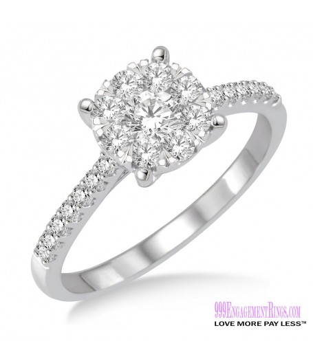 Diamond Engagement Ring LM-1115-WG 3/4 Carat