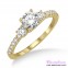 Diamond Engagement Ring LM-1117-YG 3/4 Carat