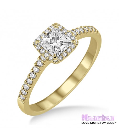 Diamond Engagement Ring LM-1129-YG 1/2 Carat