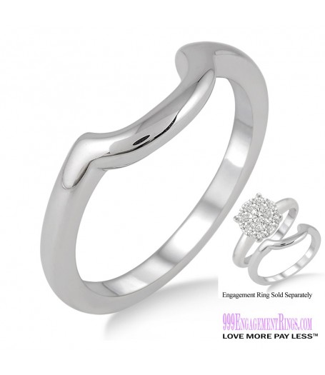 White Gold Wedding Band LM1103WG-WB