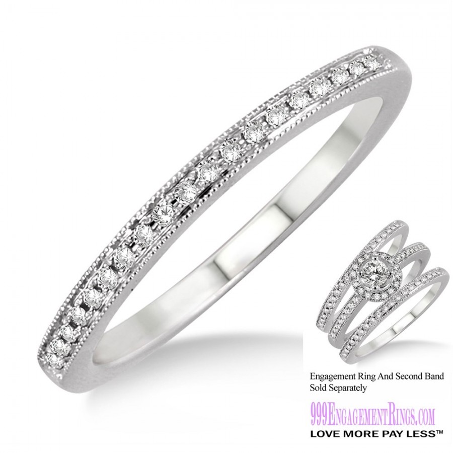 Diamond Wedding Band LM1132WGWB 1/5 Carat 999